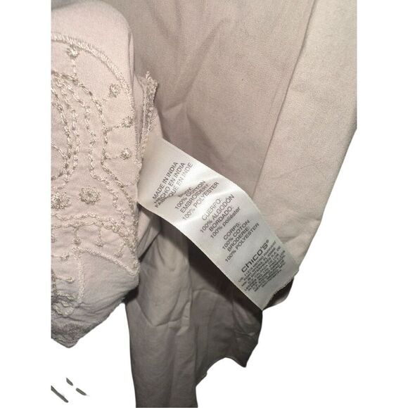 Beautiful Chico’s embroidered  Womens Boho Chico’s size  3 US SIZE large WOMEN - - Picture 3 of 6